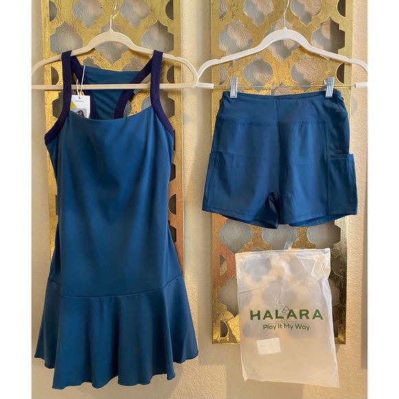 HALARA Dresses & Skirts - HALARA Everyday Cloudful Backless 2in1 Dress-Tennis Star. NWT *everyday *pickle